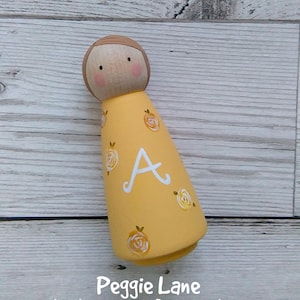 Alphabet peg doll, Alphabet cake topper, Personalised Peg Doll, Personalised Gift, Gifts for Girls, Nursery Decor, Bridesmaid Gift