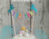 Unicorn Cake Topper, Unicorn Cake Bunting, Personalised Unicorn Birthday Cake Topper, Fairy Birthday, Unicorn Party, Rainbow Cake Topper