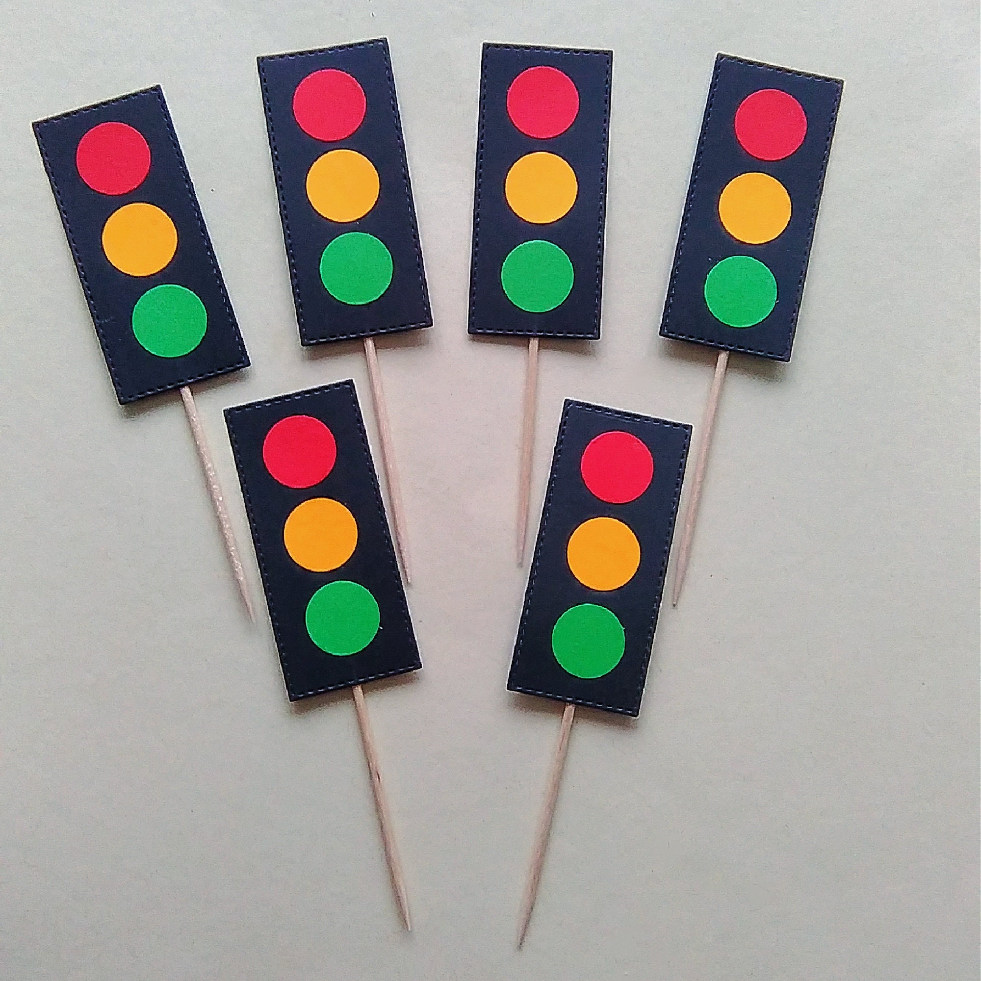 Traffic Lights Cake Toppers Transport Theme Cake Toppers Etsy UK