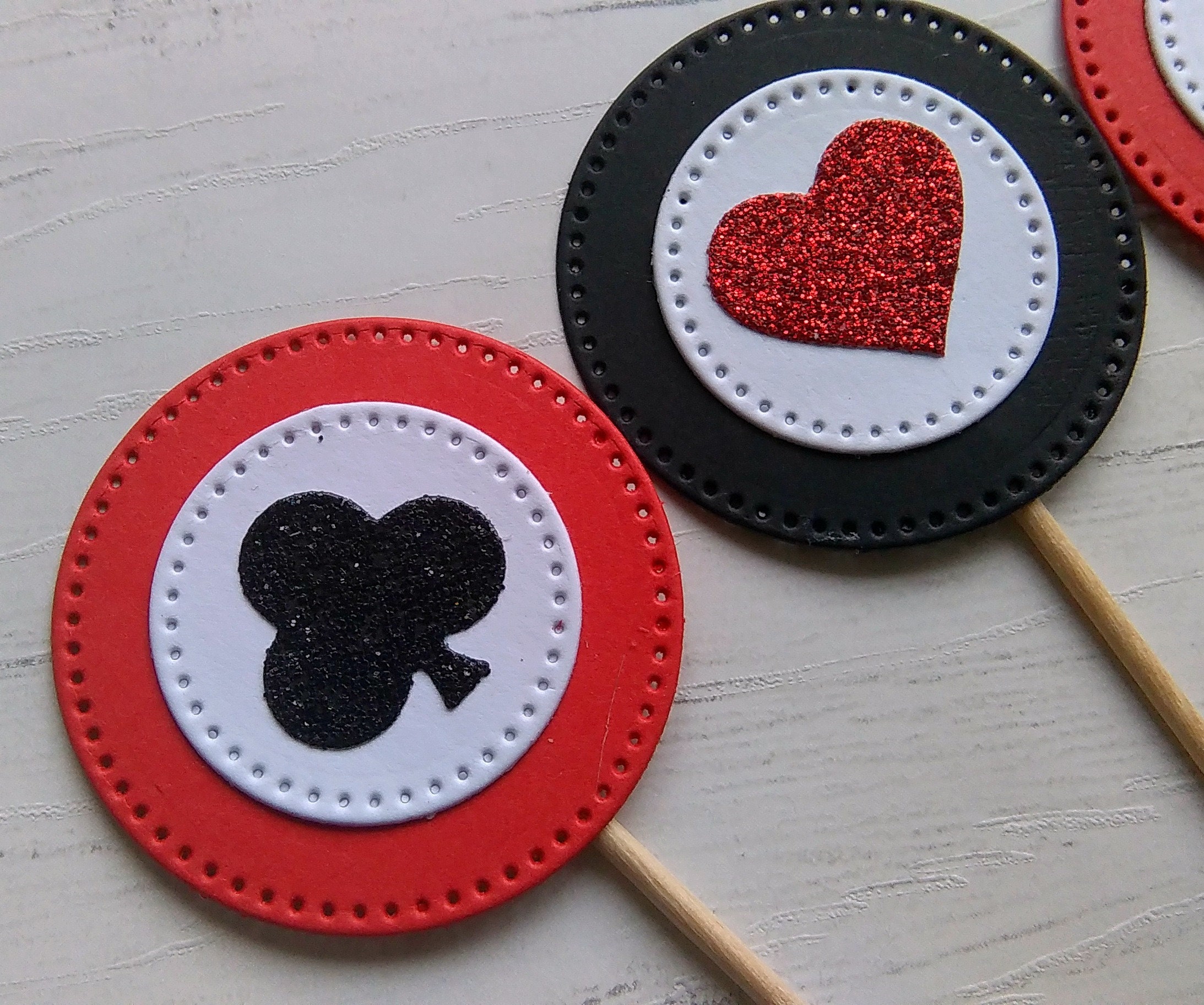Poker Cupcake Toppers, Casino Cupcake Toppers, Casino Theme Cupcake