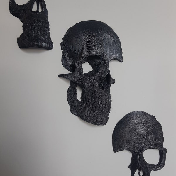 3D Printed 3 Piece Skull Wall Decor