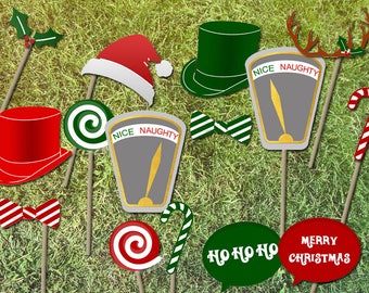 Weihnachtsfeier Photo Booth Requisiten - INSTANT DOWNLOAD