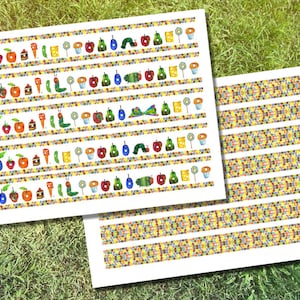 Hungry Caterpillar Printable Borders - Instant Download