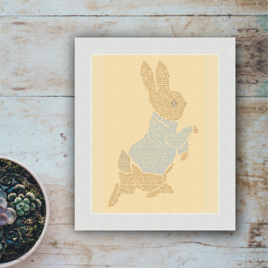 Small Peter Rabbit Print/poster in a Mount, Ready to Post. Inspired by ...