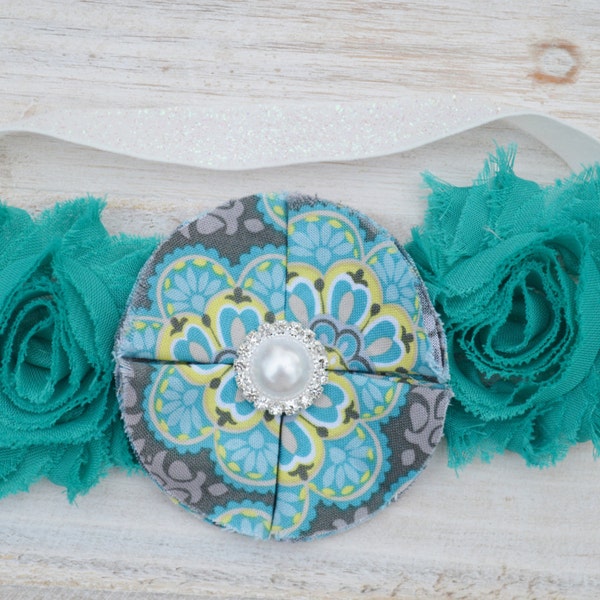 Headband for baby, Shabby Headbands, Baby Headbands, Toddler Headbands, Flower Headband for Girls, Photo Props Headbands for Babies