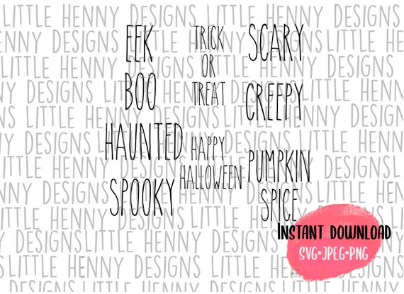 Download Halloween Svg Rae Dunn Svg Rae Dunn Inspired Words Svg Etsy