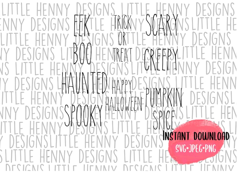 Download Halloween svg rae dunn svg rae dunn inspired words svg | Etsy