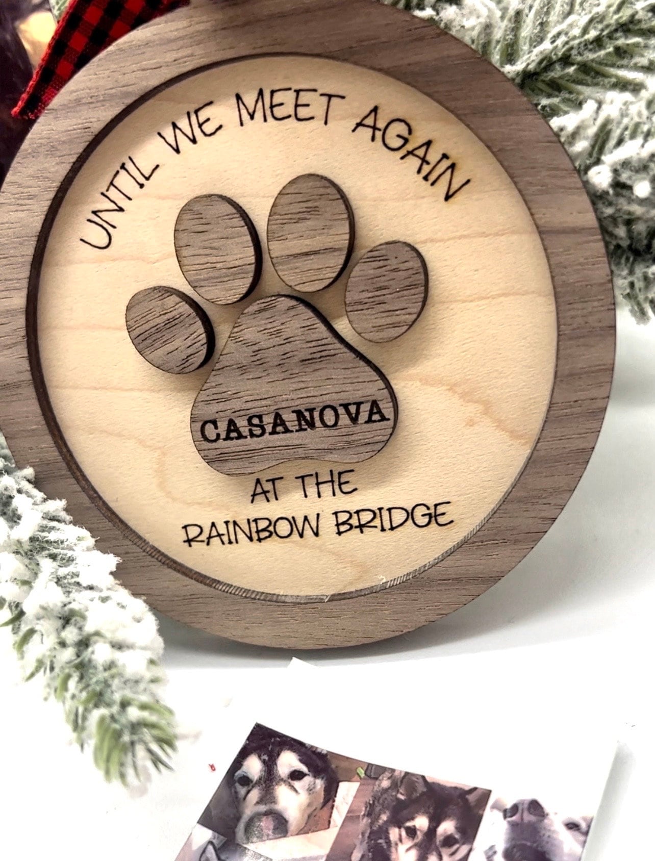 Personalized Paw Print Memorial Ornament, Pet Loss Gift - Etsy