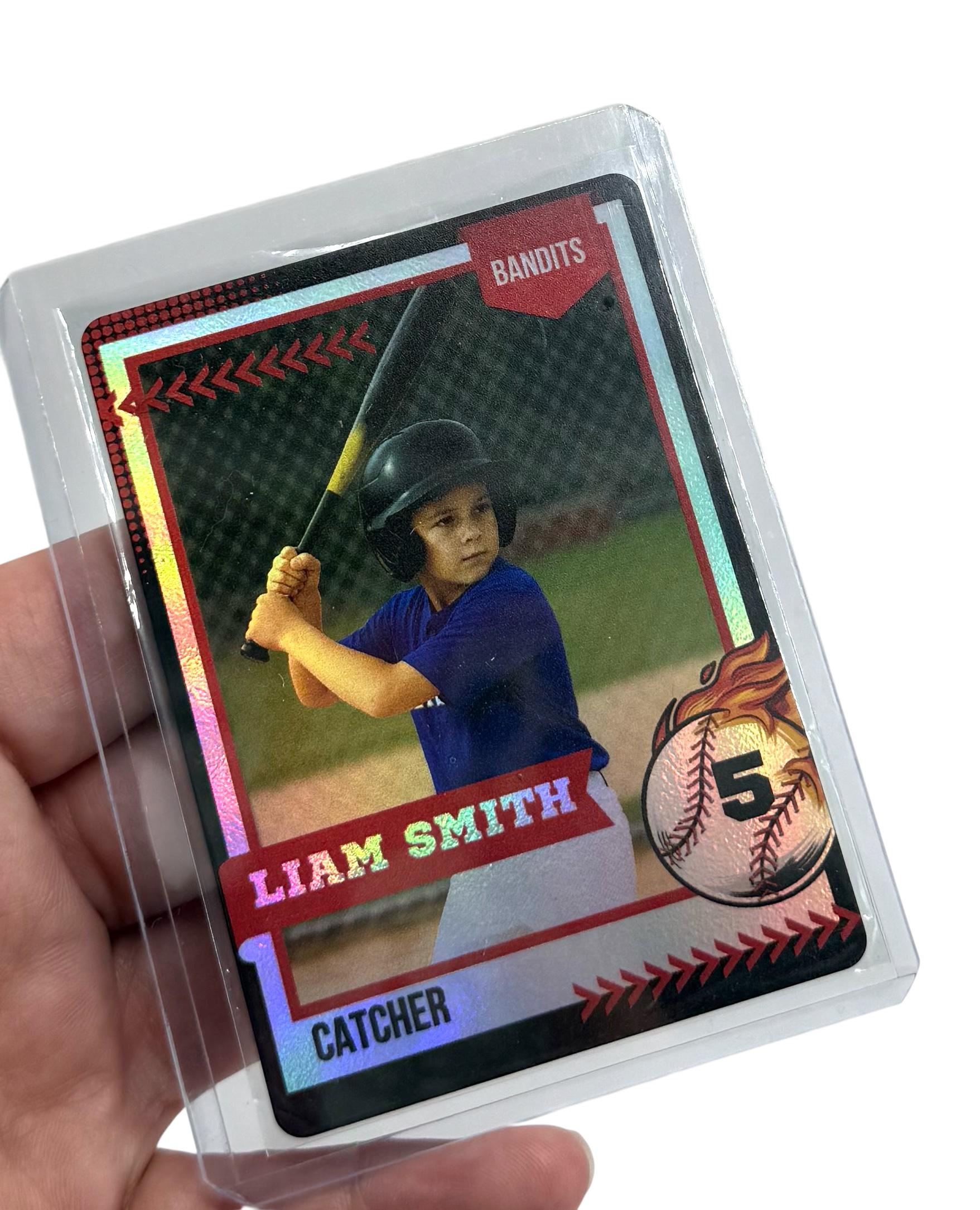 Personalized Holographic Baseball Trading Card, MVP Trading Card, Baseball  Team Gifts, Baseball Memorabilia, 2.5" X 3.5 Size - Etsy