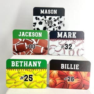 Sport Locker Magnets, Football Locker Magnet, Baseball, Softball, Basketball, Soccer, Locker Magnet