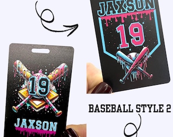 Drip Baseball Bag Tags, Baseball Name Tag, Equipment Bag Tag, Team Gifts, Baseball, Personalized, Custom, Baseball Gift, Drip Style Tag