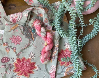 Botanical project bags - knitting crochet sewing