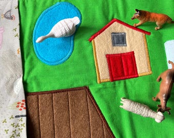 Farm  toy carrier roll play mat UKCA tested