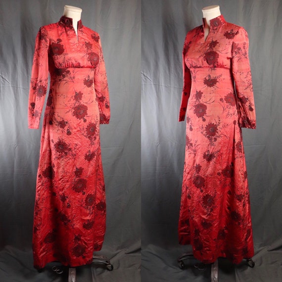 Vintage 1950s Red and Black Chinese // Chinoiseri… - image 2