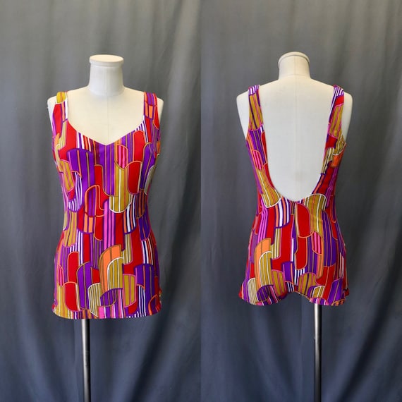 Vintage 1970s Rose Marie Reid Designer Colorful O… - image 1