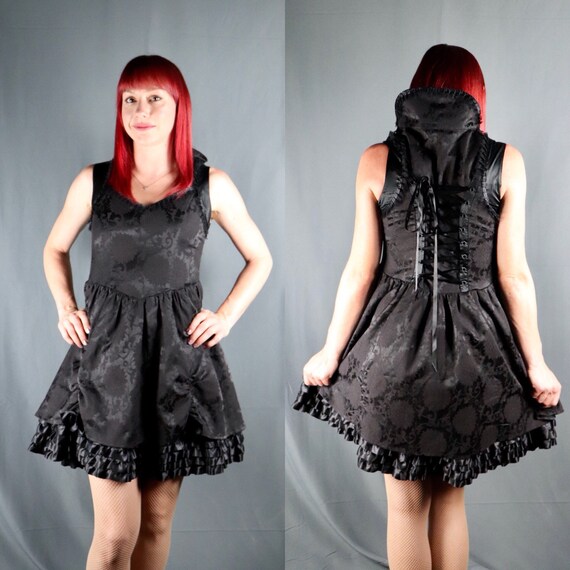 satin pinafore dress