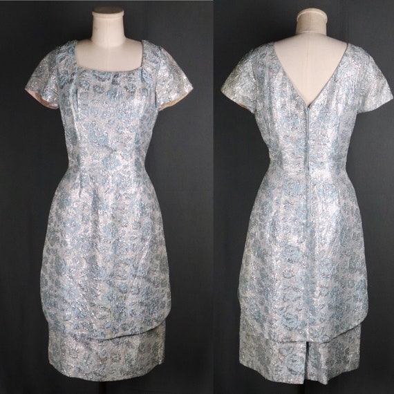 Vintage 1960s Lilli Diamond Periwinkle Blue and S… - image 1