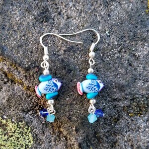 Cute Fimo Clay Fish Earrings