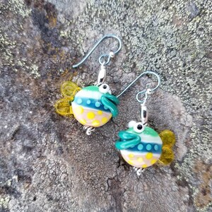 Lampwork Glass Fish Earrings