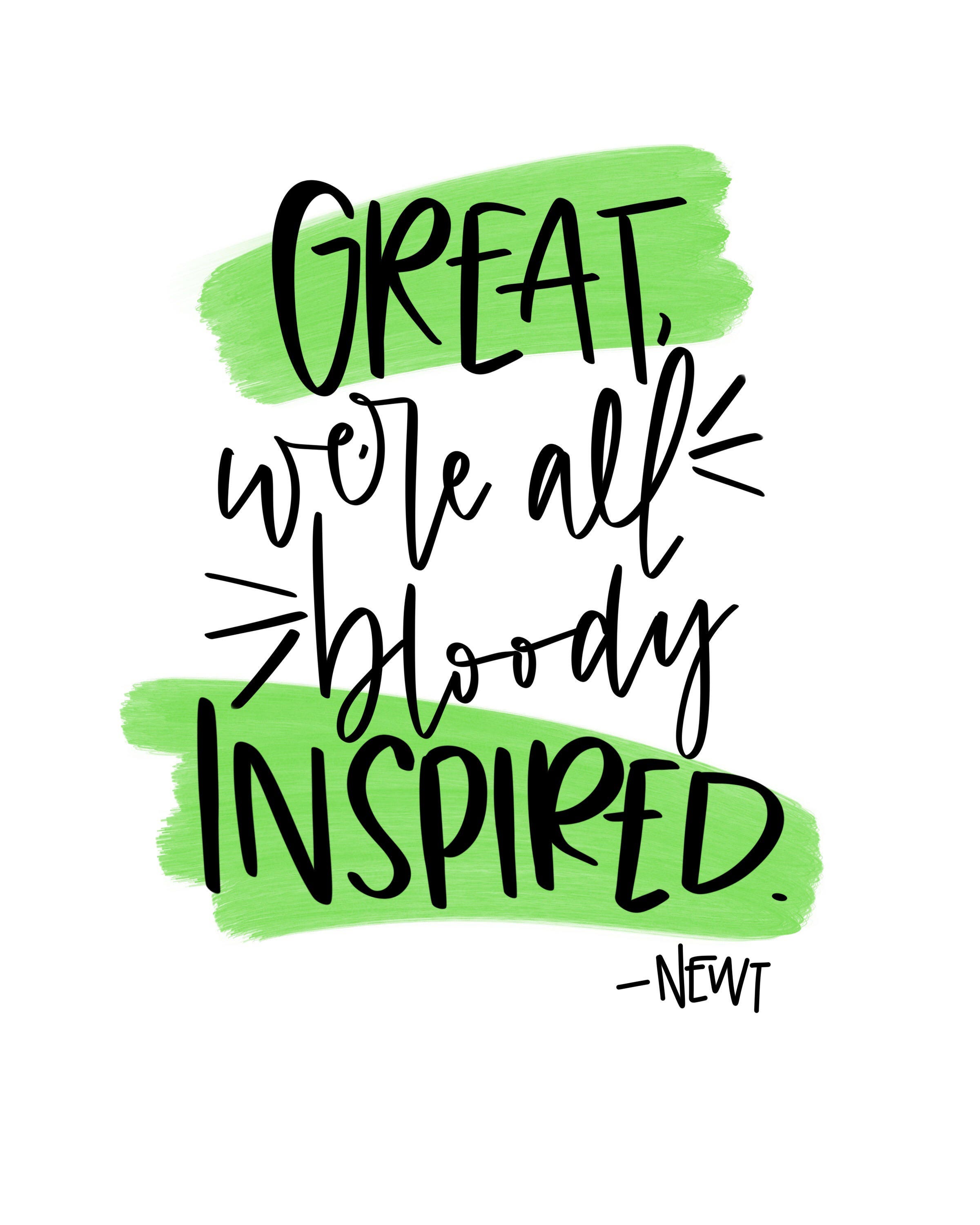 maze runner newt quote printable wall art instant download