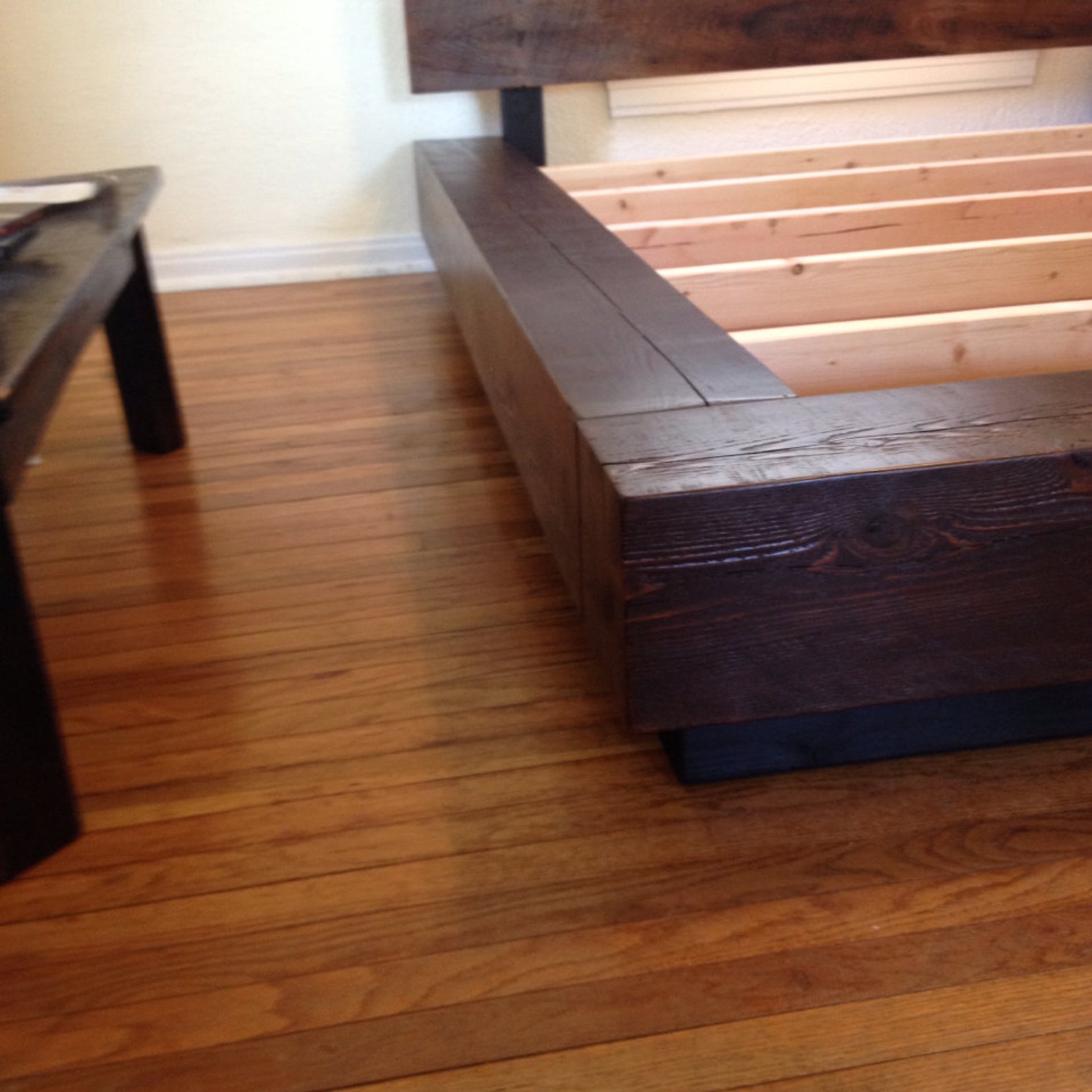 Reclaimed Bed Beam Bed Etsy