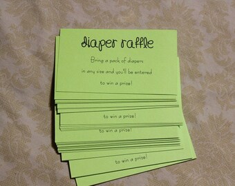 Ticket Shape Diaper Raffle Ticket Invitation