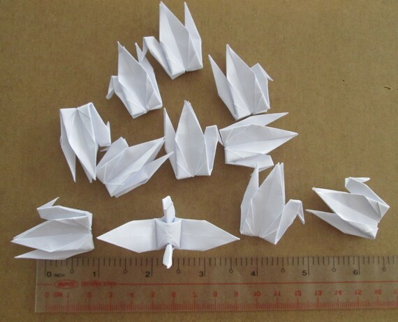 200 Paper Origami Cranes Very Small Size 2 X 2 Inches 5 X 5 Cm Pure White Color Only For 2790 Usd Free Shipping Every Where
