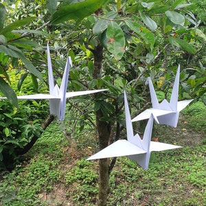 25+ extra grote hangende kraanvogels, enkele streng, witte kleur, printpapier, bruiloftsdecoratie, slechts voor USD 170,00+, gratis expresverzending