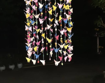 600 butterflies and 600 lucky stars Garland, 100 strands of 12, MultiColor, Wedding Decoration, for USD199.90, free shipping