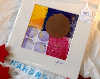 Original, hand pulled monoprint.