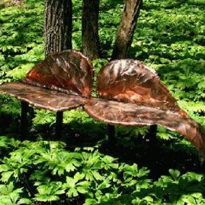 Copper Leaf Bench