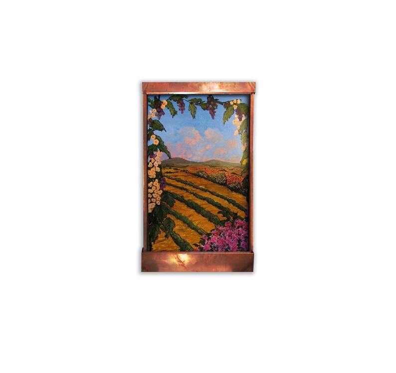 Vineyard in June Wall Fountain - Etsy
