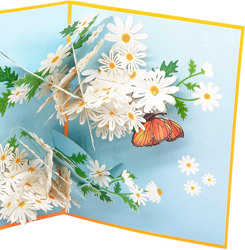 Daisy Flowers Pop up Card - Etsy