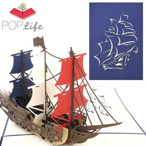 Man O&#39; War Ship Pop Up Card