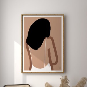 Coquette Room Decor, Abstract Woman Printable Art, Danish Pastel Decor, Aesthetic Decor, Female Line Art, LILA