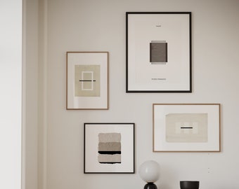 Minimalist Gallery Wall Art Set: Modern Abstract Prints (Digital Download)