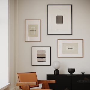 Minimalist Wall Art, Gallery Wall Set of 4, Modern Printable Wall Art, Neutral Wall Art, Abstract Downloadable Art Print Set
