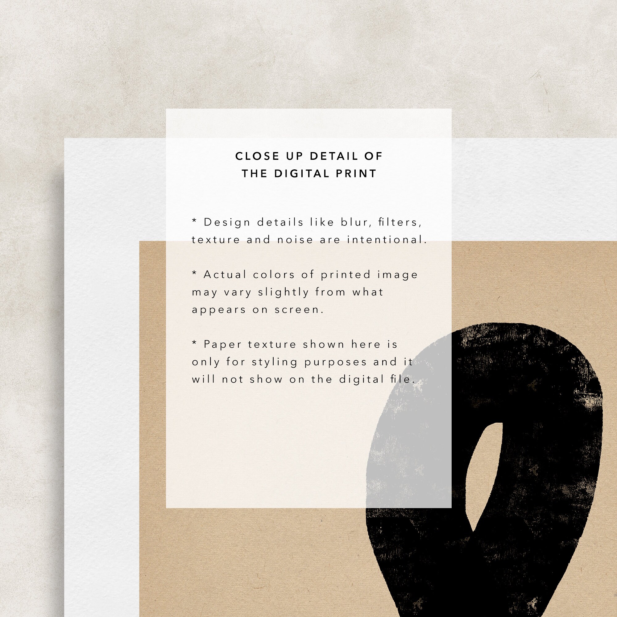 Abstract Line Printable Drawing Kraft Paper Art Print Modern Etsy