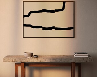 MINIMALIST Extra Large Wall Art, Black Gray Printable Art, Modern Gallery Wall Decor, Minimalist Print, Scandinavian Poster, ABSTRACT/561