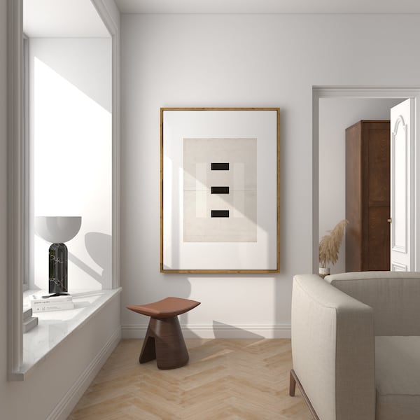 Art imprimable géométrique zen noir et blanc - Japandi Abstract Gallery Wall Decor - Affiche scandinave minimaliste, ABSTRACT/618