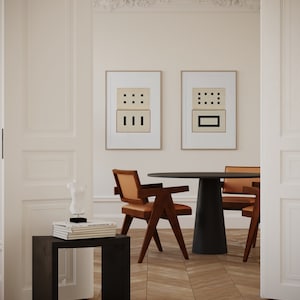 Japandi Geometric Art Prints: Scandinavian Minimalist Decor (Set of 2) (Digital Download)