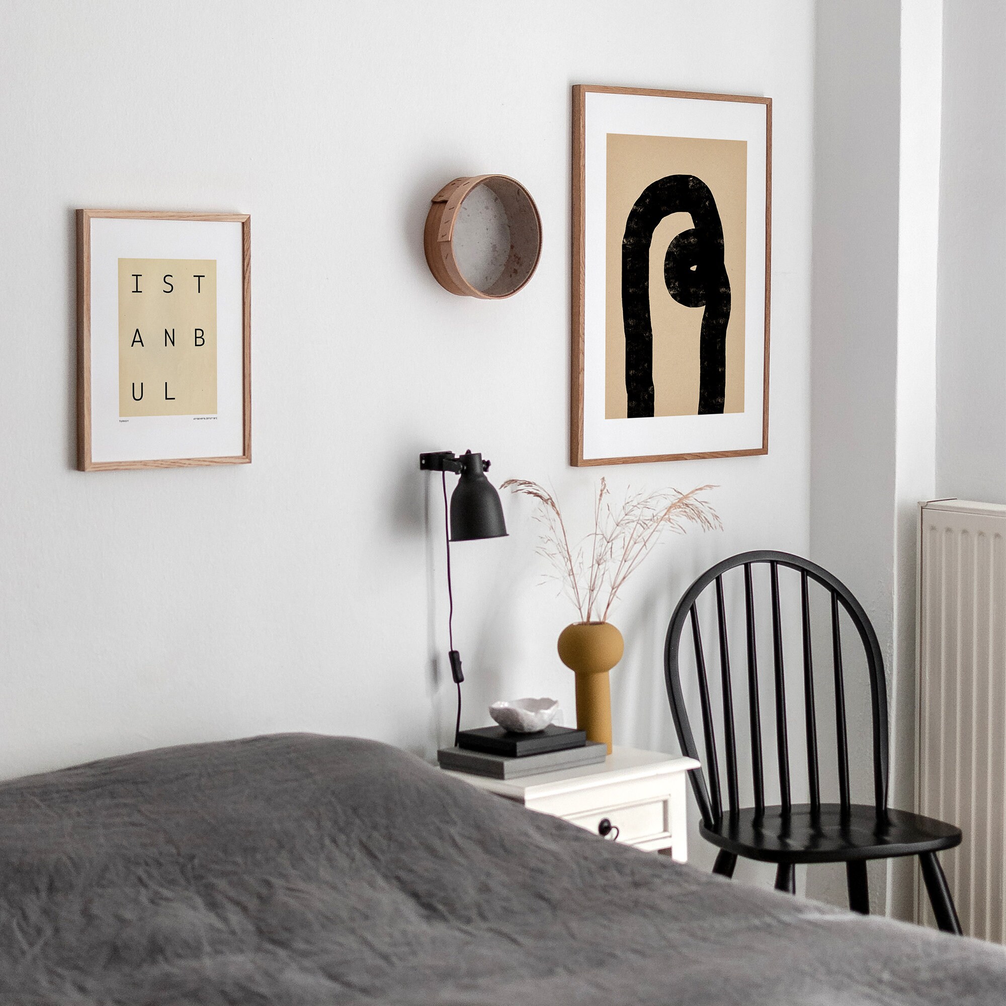 Abstract Line Printable Drawing Kraft Paper Art Print Modern Etsy