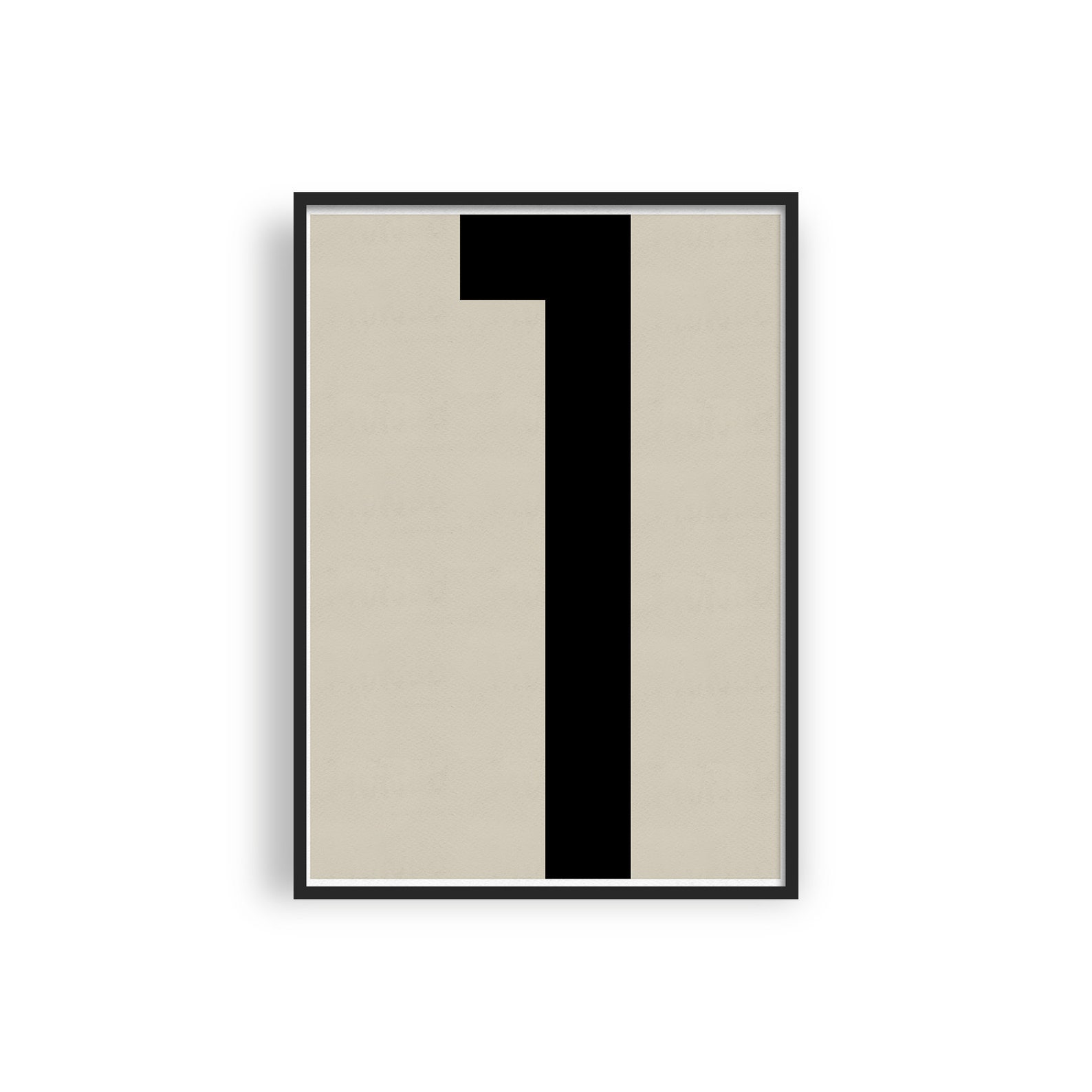 NUMBER 1 Printable Sign Modern Typography Art Print | Etsy