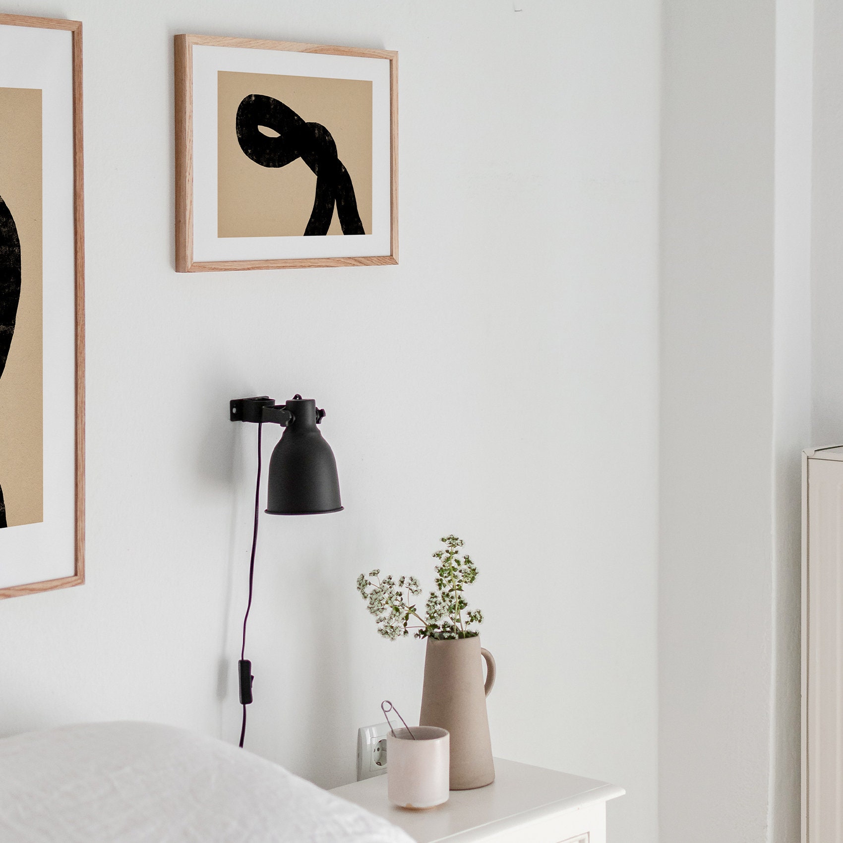 Abstract Line Printable Drawing Kraft Paper Art Print Modern Etsy