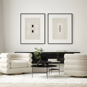 Abstract Japandi Print Set: Minimalist Scandinavian Art (Digital Download)