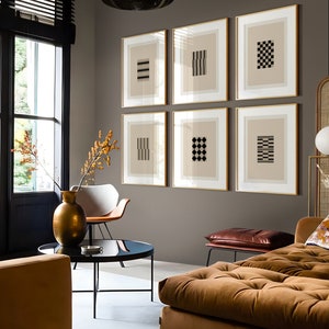 Japandi Gallery Wall Art Set: Geometric Prints (Digital Download)