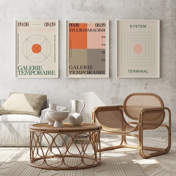 Orange and Pink Wall Art Etsy