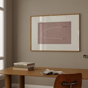 ZEN GEOMETRIC Printable Art, Dusty Pink White Japandi Art Print, Abstract Gallery Wall Decor, Minimalist Scandinavian Poster, ABSTRACT/808