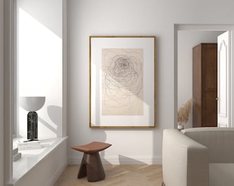 Minimalist Abstract Line Art Print: Scandinavian Wall Decor (Digital Download)