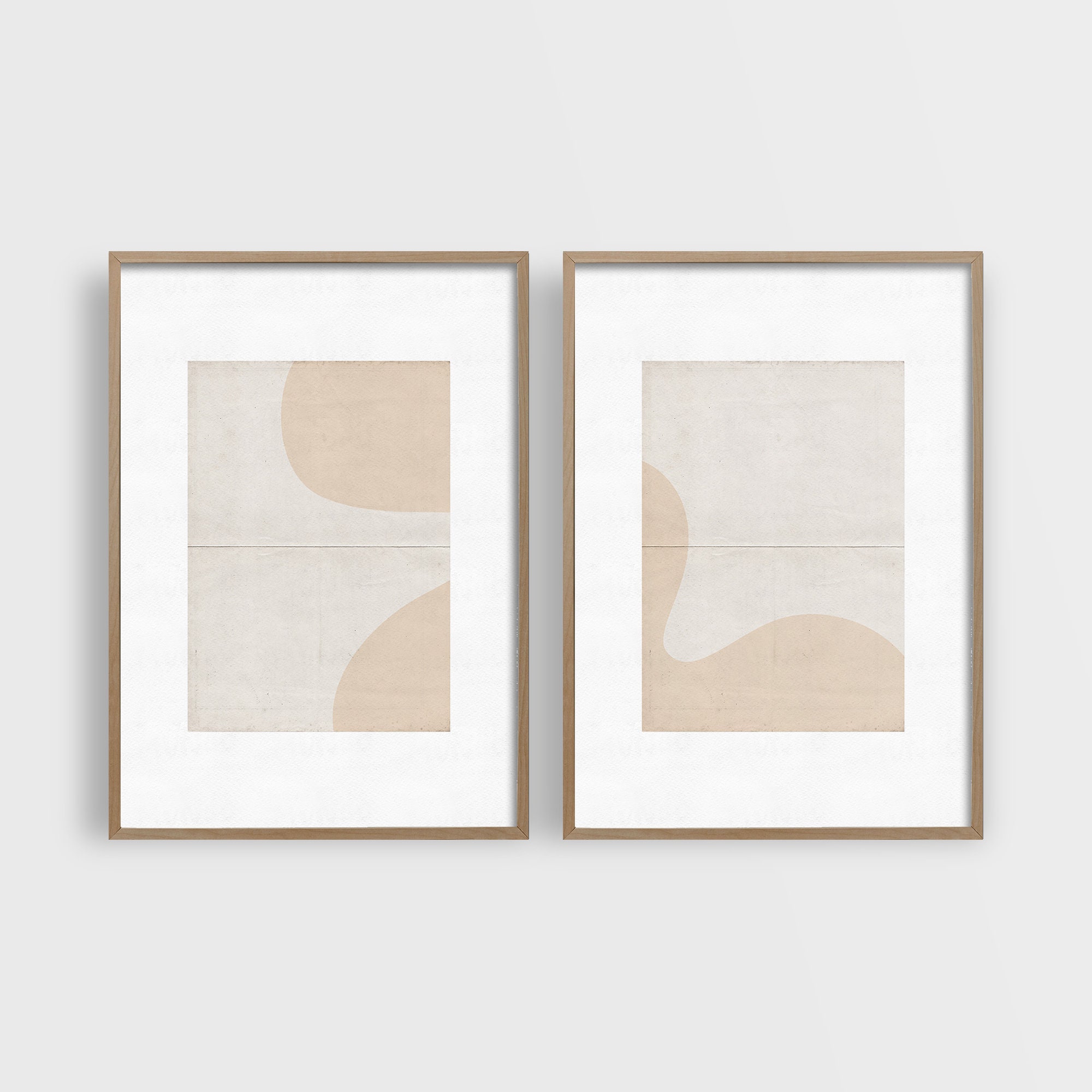 CURVES Set of 2 Printable Art Modern Wall Decor Minimalist | Etsy